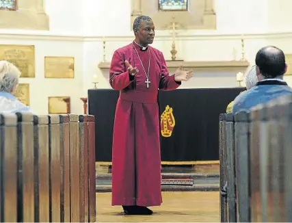  ??  ?? Anglican Archbishop Thabo Makgoba has called for the speedy removal from power of President Jacob Zuma.