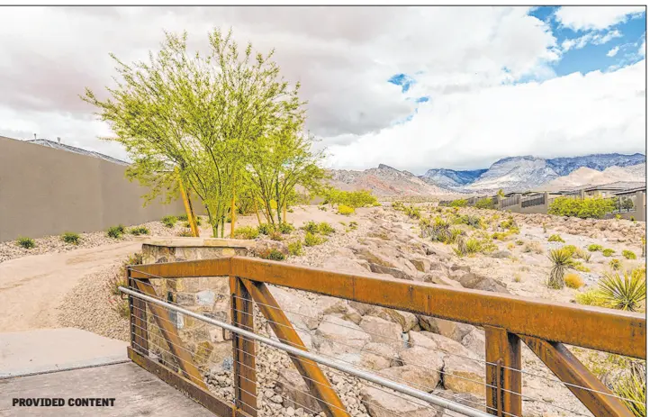  ?? Summerlin ?? PROVIDED CONTENT
Summerlin is known for its 150-mile-long system of trails that link the community and encourage an outdoor, healthy and active lifestyle. There are four kinds of trails in Summerlin, including this natural trail in the village of Stonebridg­e.
