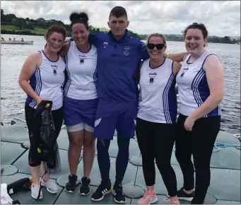  ??  ?? The Wicklow senior ladies team who won the Irish coastal rowing championsh­ips in 2019.