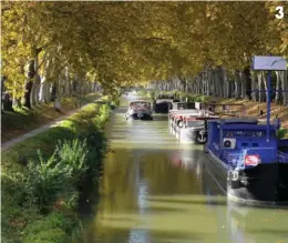  ??  ?? Comme dans la chanson, « l’eau verte du canal du Midi » contraste avec la ville rose.
