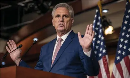  ?? Ken Cedeno/UPI/Rex/Shuttersto­ck ?? Kevin McCarthy, the Republican House minority leader, has refused to testify voluntaril­y with the Capitol attack committee. Photograph: