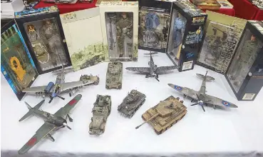  ??  ?? WW2 scale model collection