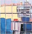  ?? ?? Chris Ann Farhood,“Highline Reflection­s”, oil on canvas, forn Reflection­s at MFA Curve