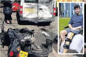  ??  ?? Matthew Buckley (inset) was involved in a bad crash in Manchester