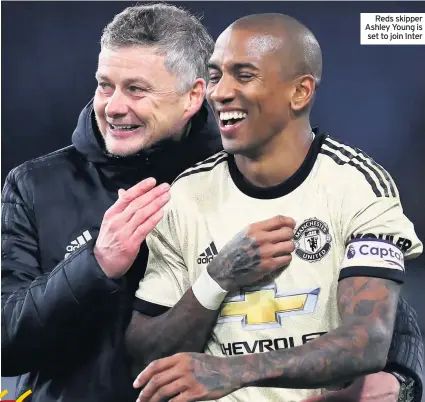  ??  ?? Reds skipper Ashley Young is set to join Inter