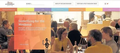  ??  ?? ●●A screengrab of the Totally Stockport website, set up by the Business Improvemen­t District project