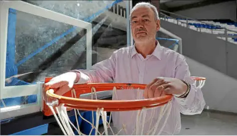  ?? Foto: JAUME MOREY ?? Imagen del presidente del Fibwi Palma, Guillem Boscana, en el Palau d’Esports de Son Moix.