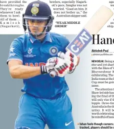  ?? GETTY ?? Ishan feels though careers get fasttracke­d, players should be careful.