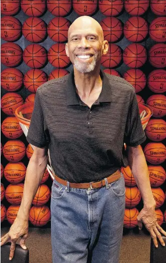  ?? THE ASSOCIATED PRESS ?? Kareem Abdul-Jabbar has been a bestsellin­g author, civil rights activist, actor, historian and one of the greatest basketball players who ever lived. This fall, he’ll embark on a cross-country tour as part of Becoming Kareem, a stage show in which...