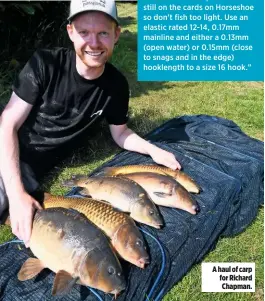  ??  ?? A haul of carp for Richard Chapman.