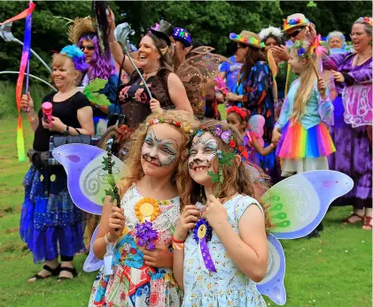 ?? Pic: Karen Kay’s Faery Events ?? People attending the Three Wishes Fairy Festival in Cornwall