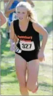  ??  ?? Sara Sargent in a 2011 race for the three-time PIAA cross country champion Lady Falcons.