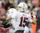  ?? YOUNG KWAK — THE ASSOCIATED PRESS ?? Stanford’s Davis Mills, who threw for a school-record 504yards last week, will start in Saturday’s Big Game.