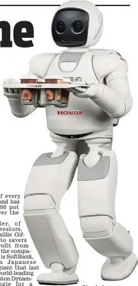 ??  ?? Bionic brews: Honda’s ASIMO