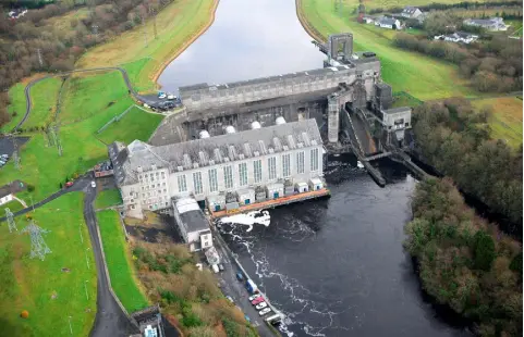  ??  ?? HIGH COST OF ELECTRICIT­Y: Ardnacrush­a power station in Co Clare. According to Eurostat, Irish households paid 20pc over the EU average for electricit­y in the second half of last year – and further increases are on the way