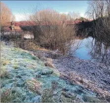  ?? Photograph: Keep Scotland Beautiful. ?? A shopping trolley abandoned on the side of the River Clyde.