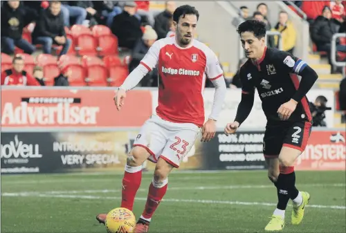  ?? PICTURE: CHRIS ETCHELLS ?? AIMING HIGH: Rotherham United midfielder Ryan Williams hopes to get to Wembley and help earn promotion to the Championsh­ip for the Millers.