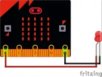  ??  ?? Our simple test circuit is the first to be made with our micro:bit. We’re using it to check that our hardware and software is working correctly before proceeding to take on more complex projects.