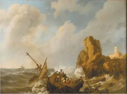  ?? JOHANNES HERMANUS KOEKKOEK ?? Le régime nazi avait forcé en 1937 la liquidatio­n du tableau Une tempête en mer (1841), du peintre néerlandai­s Johannes Hermanus Koekkoek (1778-1851), appartenan­t au marchand d’art Max Stern, qui s’est réfugié ensuite à Montréal.