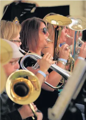  ??  ?? Entertainm­ent Perthshire Brass were popular with those at the festival