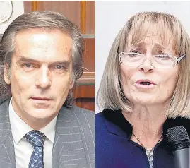  ??  ?? El juez Gustavo Hornos y la jueza Angela Ledesma