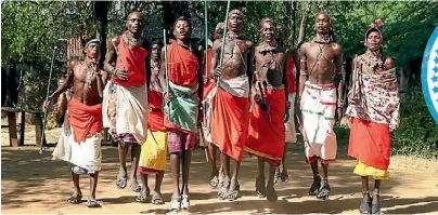  ?? 123RF ?? Samburu warriors dancing are an awesome sight but are snaps and snaffling selfies with locals always appropriat­e?