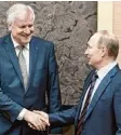  ?? Foto: Sven Hoppe, dpa ?? Vor rund einem Jahr hatte Seehofer Pu tin bereits besucht.