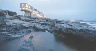  ?? BENT RENÉ SYNNEVÅG/THE FOGO ISLAND INN ?? The Fogo Island Inn is a luxury hotel and restaurant built in 2013.