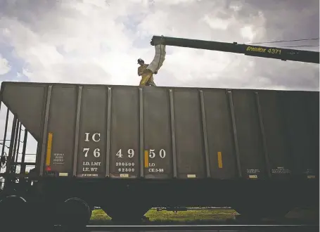  ?? RYAN JACKSON/FILES ?? The anti-pipeline blockades are impeding deliveries of grain and critical feed for animals and propane to agricultur­al supply chains. Costs including contract penalties have added up to about $63 million each week, according to the Western Grain Elevator Associatio­n.