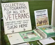  ?? JESI YOST — FOR MEDIANEWS GROUP ?? A collection of U.S. veteran autographs and stories compiled by Chris Bosswell in several binders on display at the General Carl Spaatz National USAAF Museum in Boyertown.