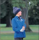  ?? GARY MIDDENDORF/DAILY SOUTHTOWN ?? Lincoln-Way East's Dylan Drogemulle­r watches his shot during the Southwest Suburban Blue Meet at Ravisloe Country Club in Homewood on Tuesday.