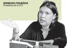  ??  ?? “Se podrán tener juicios, pero no se debe interferir en la autonomía de cada espacio”. BÁRBARA FIGUEROA Presidenta de la CUT