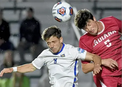  ?? Pittsburgh Post-Gazette photos ?? TOP: Pitt fans followed the team all the way to the College Cup in 2021. ABOVE: Valentin Noel, left, is back from that College Cup team that played Indiana for the title and this season leads the Panthers with nine goals.