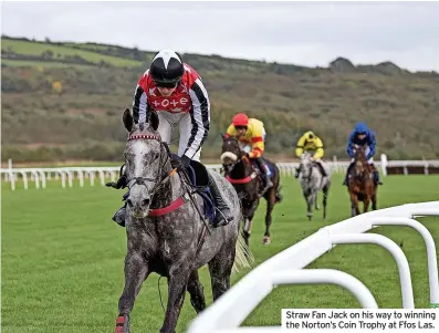  ?? ?? Straw Fan Jack on his way to winning the Norton’s Coin Trophy at Ffos Las.