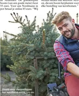  ?? FOTO HBVL ?? Steeds meer mensen kopen hun kerstboom online.