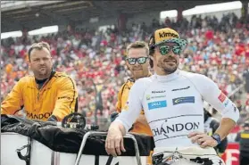  ?? FOTO: GETTY ?? Fernando Alonso en la Driver’s Parade del pasado GP de Alemania en Hockenheim