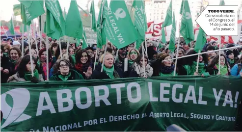  ??  ?? TODO VERDE. Convocator­ia en el Congreso, el 14 de junio del año pasado.