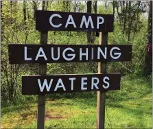  ?? EVAN BRANDT — MEDIANEWS GROUP ?? The entrance to the 455-acre Camp Laughing Waters is located off New Hanover Square Road.