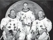  ?? NASA ?? The crew, Neil Armstrong, left, Michael Collins and Edwin “Buzz” Aldrin. Apollo 11 headed for the moon July 16, 1969.