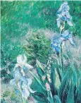  ??  ?? Gustave Caillebott­e’s Iris bleus, jardin du Petit Gennevilli­ers, oil on canvas 1892.