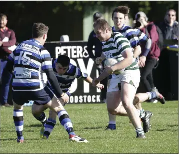  ??  ?? Michael Douglas breaks free for his try during the AIL Division 2B clash against Corinthian­s.