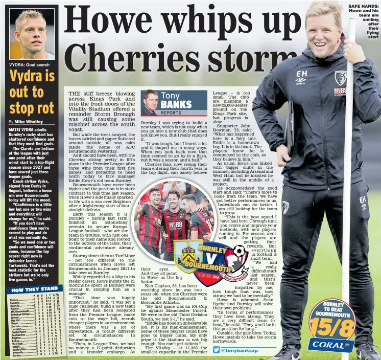  ??  ?? SAFE HANDS: Howe and his team are smiling after their flying start