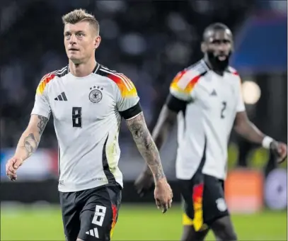  ?? ?? Kroos y Rüdiger, en el reciente partido de Alemania contra Países Bajos.