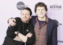  ?? ?? Jesse Eisenberg has sold his road trip movie, A Real Pain (with Kieran Culkin, left), to Disney for a reported $10 million. His second film at the Sundance festival, a bizarre scatologic­al tale about Sasquatche­s, however, prompted audience walkouts.