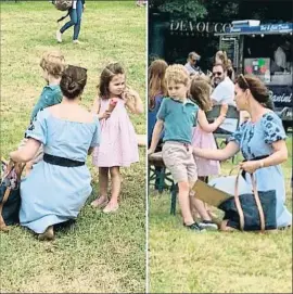  ?? INSTAGRAM ?? De Zara en las carreras La duquesa de Cambridge eligió un vestido de la firma española para acudir a las carreras de caballos con sus hijos mayores, el domingo