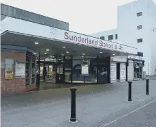  ?? ?? Replacemen­t bus services will be in operation from Sunderland.