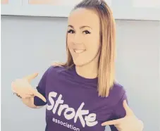  ??  ?? Alyson is raising funds for the Stroke Associatio­n.