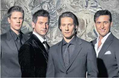  ?? Archivo ?? El supergrupo italiano Il Divo provoca suspiros y no sólo con sus armonías