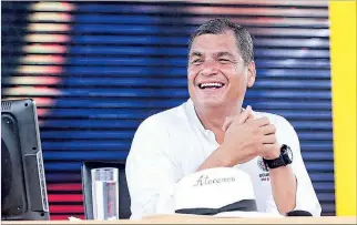  ?? FOTO PRESIDENCI­A DE LA REPÚBLICA ?? Enlace. El presidente Rafael Correa ayer durante la sabatina número 509 desde Esmeraldas.