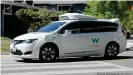  ??  ?? Google's Waymo taxi fleet, active in Phoenix, Arizona, relies on the city's ideal driving conditions